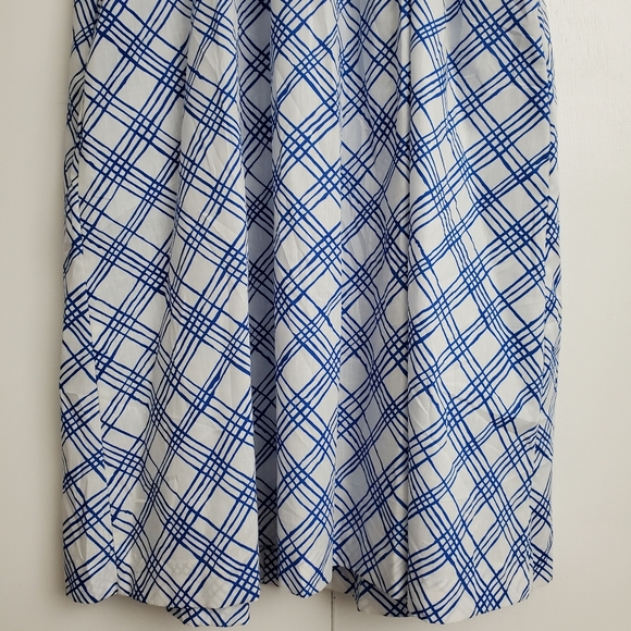 Vintage Models Coat Day Dress Blue & White Plaid Size 12  cr 60's - Picture 11 of 15